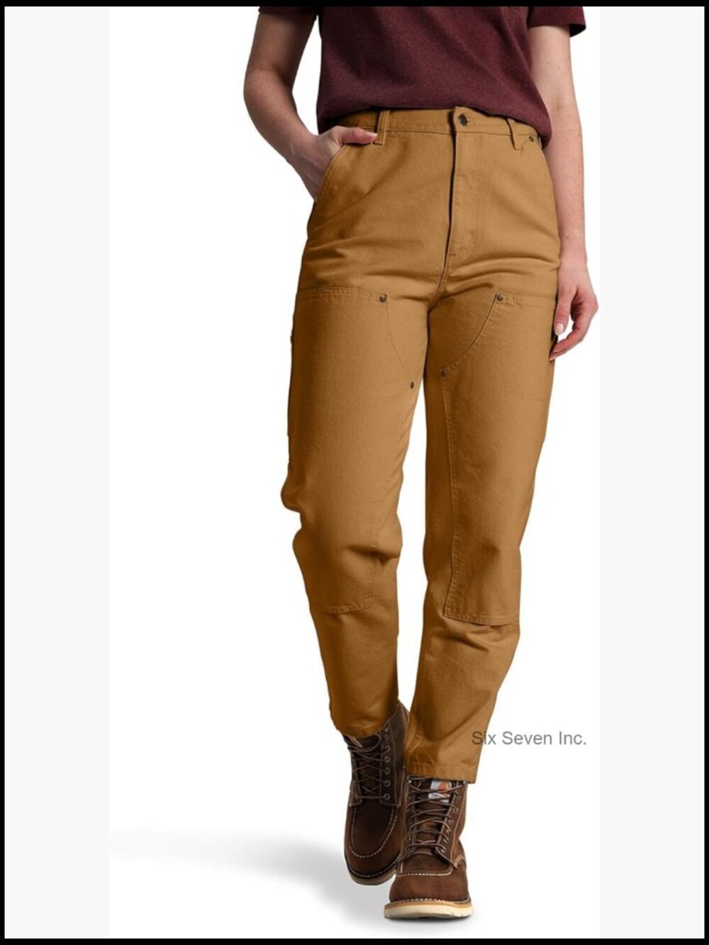 Vintage Fit Double-Front Canvas Work Pants with Tool Pockets